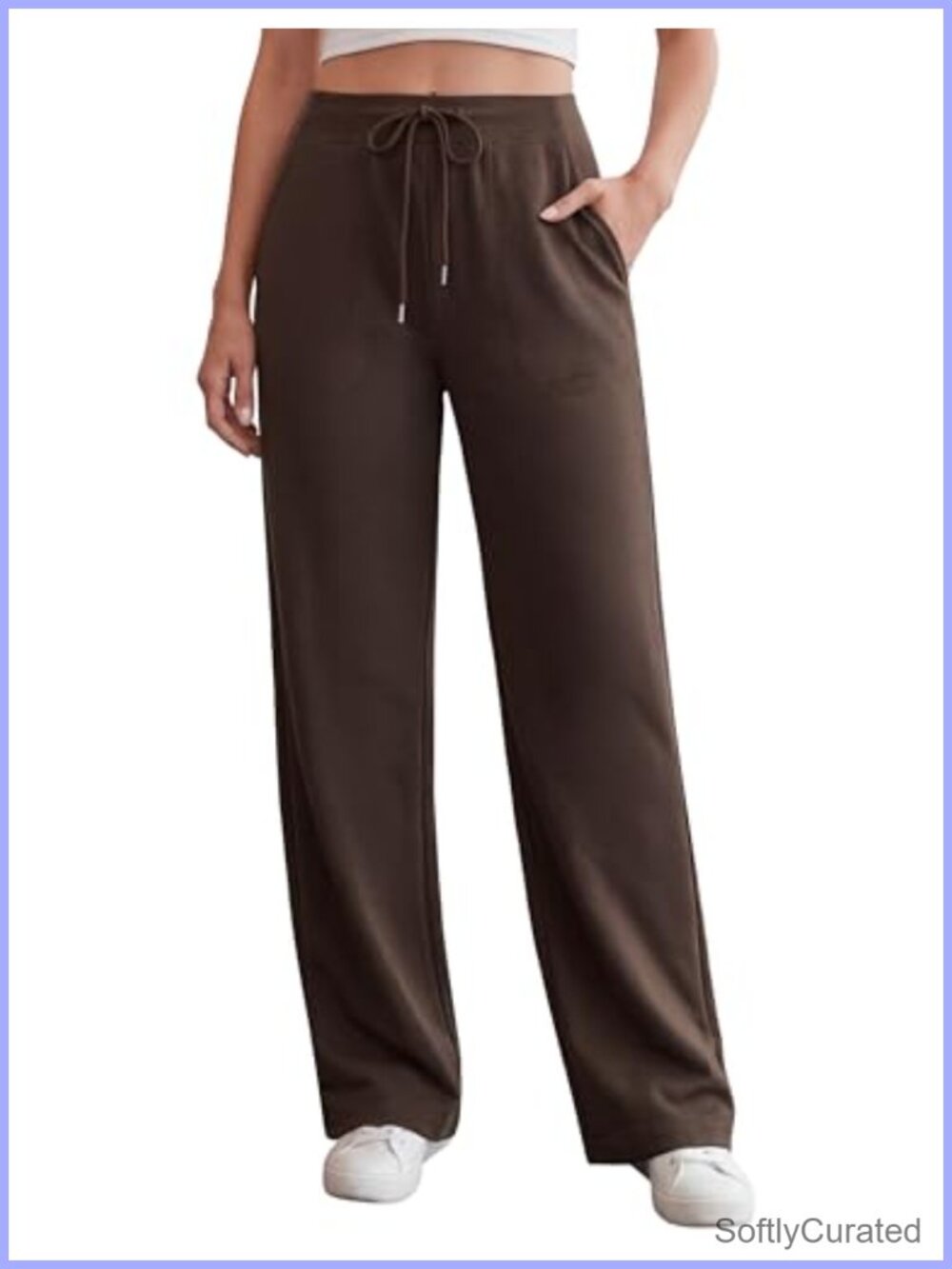 Womens Wide Leg Yoga Pants High Waist Pocket Lounge Trousers Soft Stretch